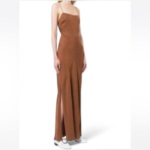 Jason Wu GREY Elegant Brown Spaghetti Strap Dress